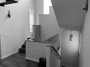 Aulik Design Build: River House Renovation, Stairway Before